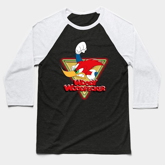 WOODY WOODPECKER TRI Baseball T-Shirt by hackercyberattackactivity